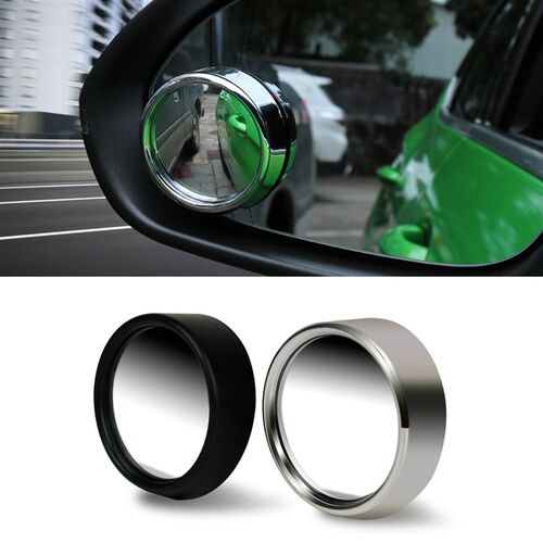 2pcs Wide Angle Side Round Convex Mirror Car Vehicle Blind S