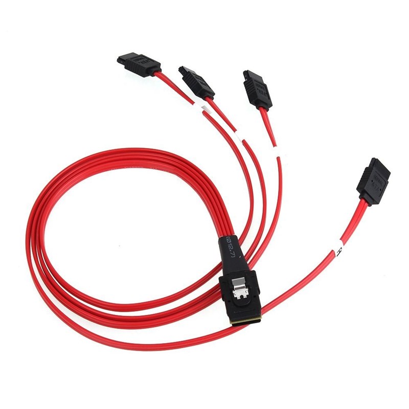 sas sata cable Mini SAS 36P SFF 8087 host to 7pin SATA 6GB