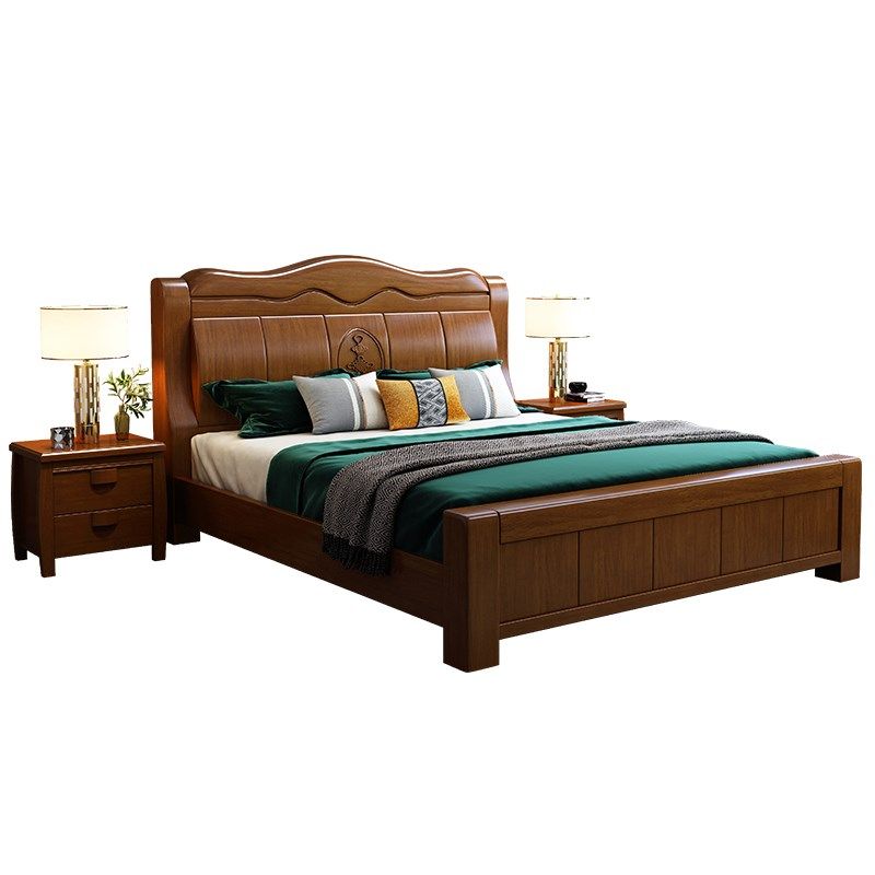 实木床1.8米主卧双人婚床1.5单人床经济型家用高箱储物床卧室家具,住宅家具,实木床,淘宝优惠券,粉丝福利购,淘宝优惠卷