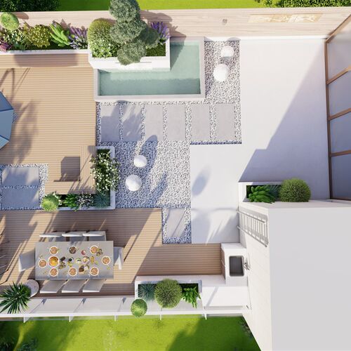 农村自建房花园绿化施工图建筑别墅圆林景观庭院设计图纸方案制作