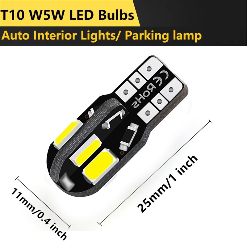 10x Error Free T10 LED W5W 2825 Interior Light Bulb BMW E46