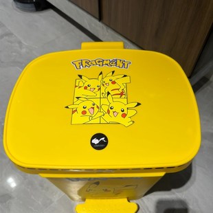 皮卡丘垃圾桶可爱动漫卡通客厅摆件家居儿童房间卧室高颜值装 饰品