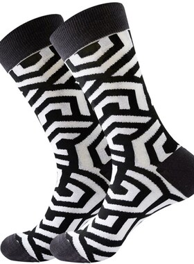 小众高货Men Happy Colorful Striped Women Socks Quality Plaid