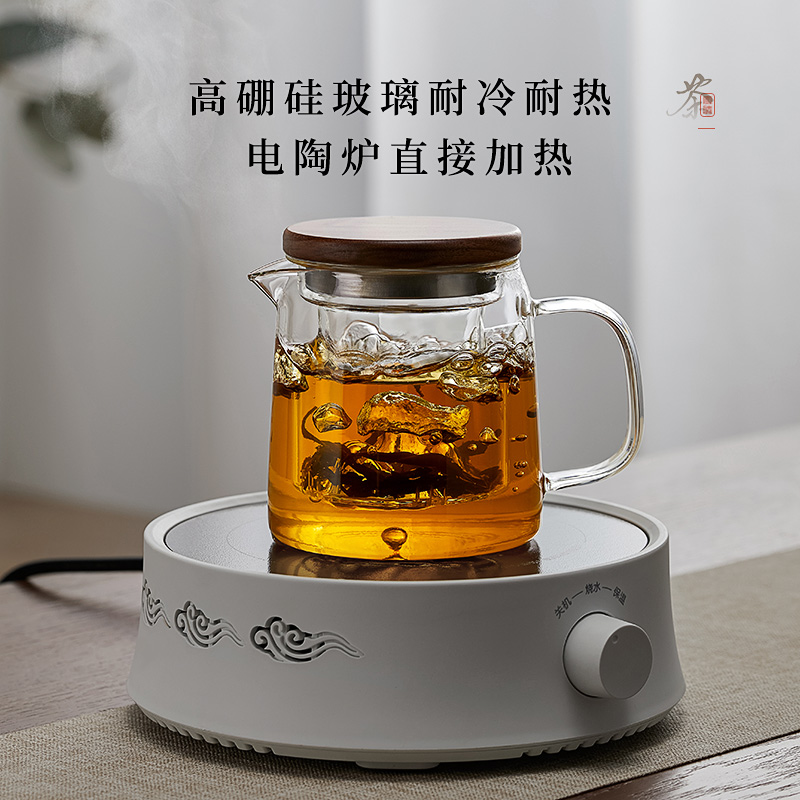 茶壶玻璃c泡茶壶家用耐高温单壶加厚茶水分离煮茶器泡花茶红茶茶