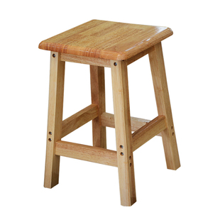 实木四方凳家用高脚凳小凳子原木高板凳学生凳餐桌加厚方凳吧台椅