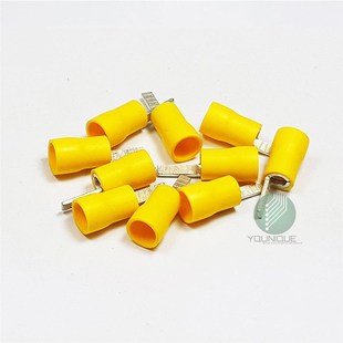 PVC绝缘护套片形端子vDBV冷压接线端子紫铜镀锡铜线耳