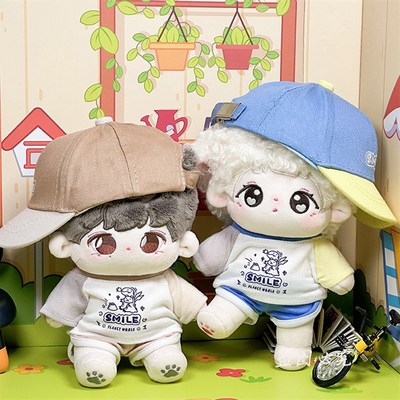 娃衣20cm运动休闲装无属性棉花娃娃便宜男娃衣服玩偶换装公仔帽子