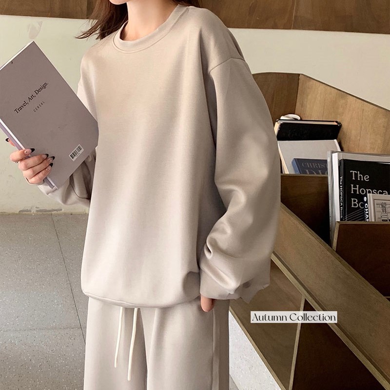2024早秋外出休闲哺乳套装长袖卫衣宽松喂奶衣产后月子服两件套女