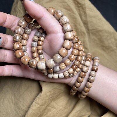 楼兰妖花库克手串老型桶珠圆珠单圈手链108库克菩提手串文玩男女