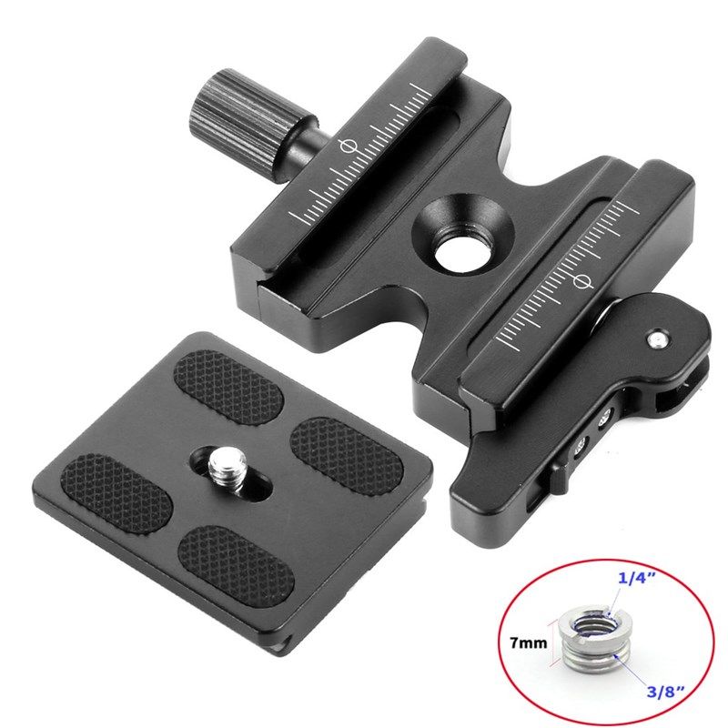 Quick Release Clamp Adapter Aluminium Alloy 3/8 to 1/4 Screw
