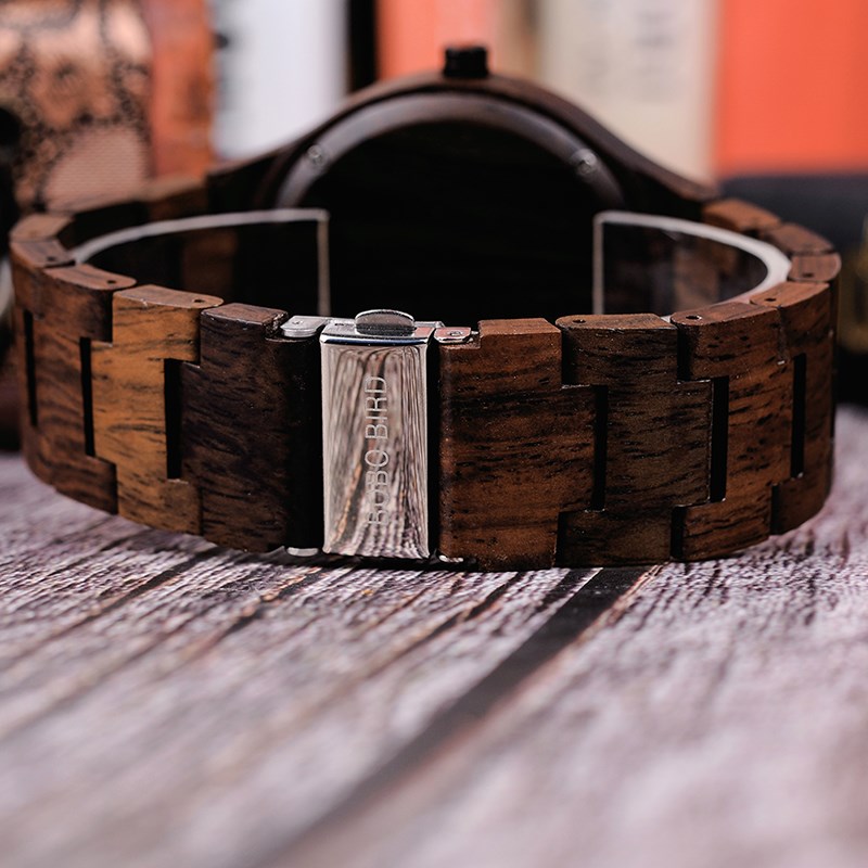 relogio masculino BOBO BIRD Wooden Men Wood  Male Quartz Wr