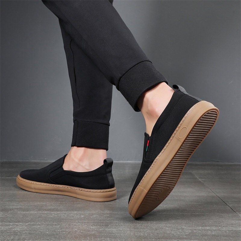 夏季休闲帆布男鞋2024新款透气休闲鞋一脚蹬懒人网红低帮布鞋潮男,流行男鞋,布鞋,淘宝优惠券,粉丝福利购,淘宝优惠卷