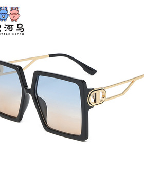 热销New large frame sunglasses gradient sunglasses ladies sq