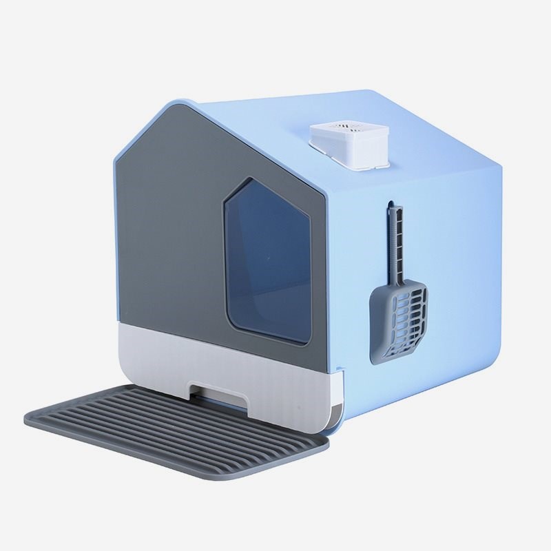 房子型猫砂盆特大号防外溅猫屎盆防臭全封闭式屋型猫咪厕所猫沙盆