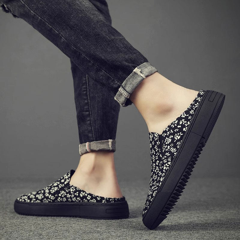 板鞋拖鞋男2023新款夏季透气高级感潮牌网红懒人半拖鞋男外穿韩版