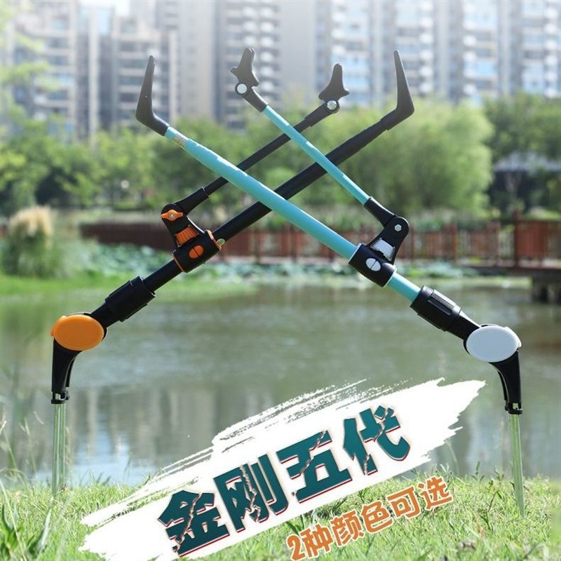 鱼竿支架钓鱼竿支架炮台不锈钢支架钓箱钓椅支架渔具黑金刚支架