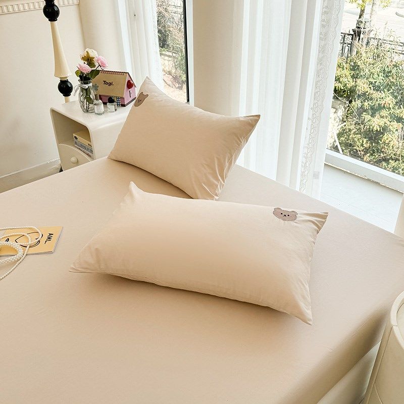 A类全棉床笠床垫保护罩米乐熊卡通贴布绣学生宿舍家用100床笠,床上用品,床笠,淘宝优惠券,粉丝福利购,淘宝优惠卷