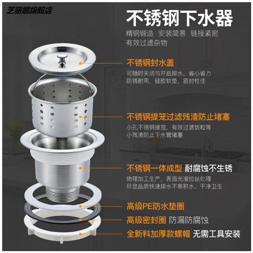 速发洗碗池洗衣槽皮垫圈厨房水槽下水器盖子密封硅胶圈滤网老式洗