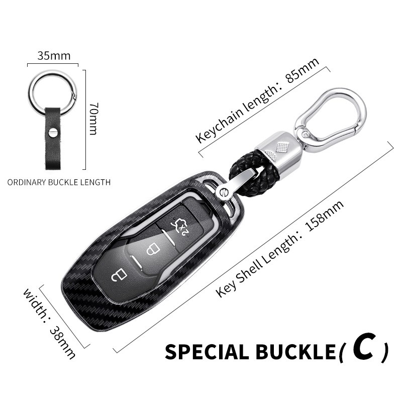 New Carbon Fibre Car Key Cover Case For Ford Fusion Mondeo M 饰品/流行首饰/时尚饰品新 其他DIY饰品配件 原图主图