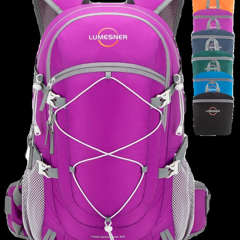 户外双肩包男超轻便可折叠旅行旅游登山徒步背包女防水40升皮肤包