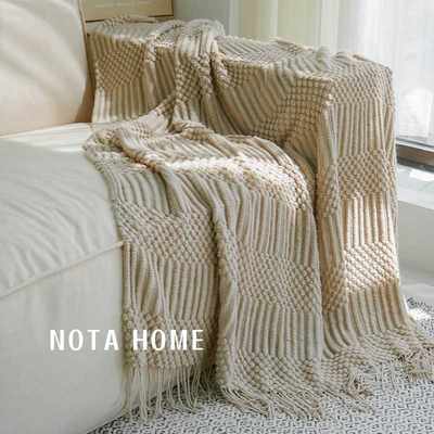 新品ins北欧沙发毯披肩轻奢盖毯斗篷办公室空调毯午睡毯毛毯单人