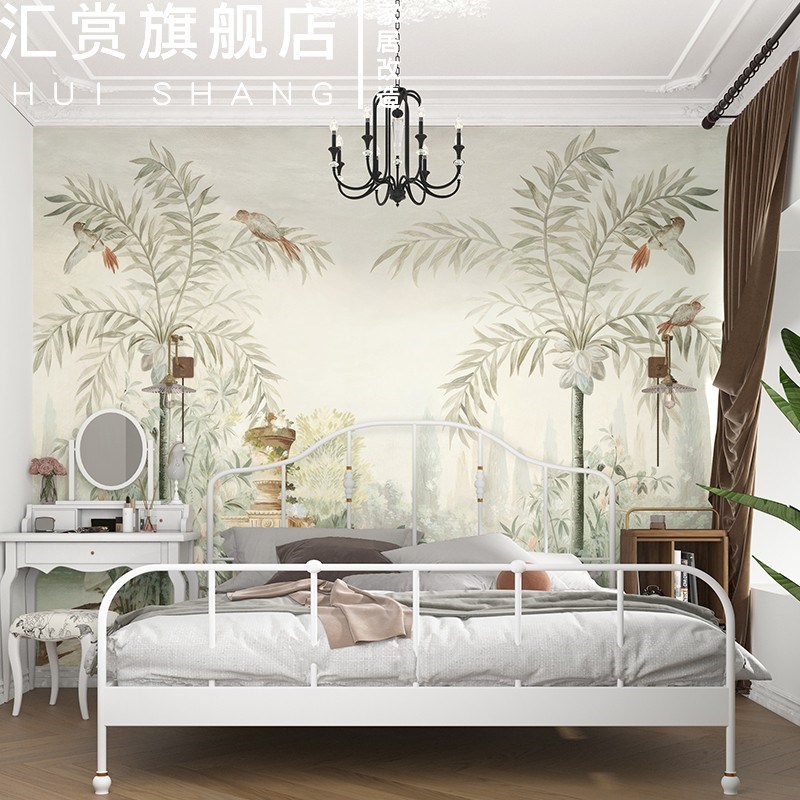欧式壁纸自粘带胶墙纸加厚高级感卧室入户玄关装饰画贴纸防水加厚