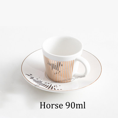 速发Creative Horse Anamorphic Cup Mirror Reflection Cup Humm