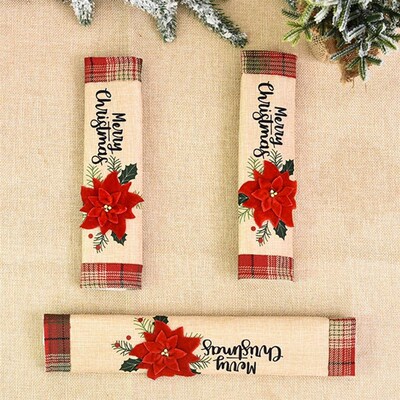 Christmas Refrigerator Handle Gloves Household Decorative Do