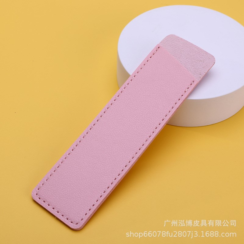 现货跨镜新款PU创意皮革笔袋简约皮质铅笔笔套钢笔保护套定制logo