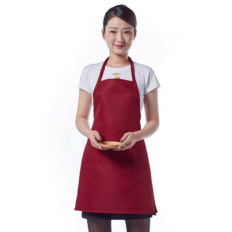 围裙定制服务员h工作服厨房家用餐饮火锅店围腰定做可印字logo广
