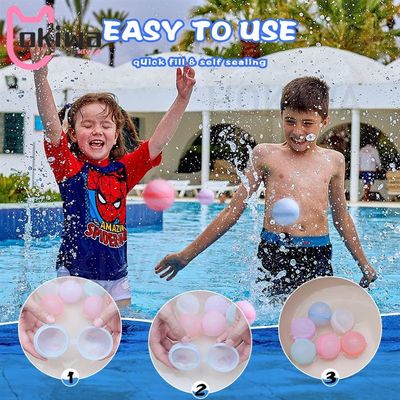 极速12PCS Reusable Water Balloons Balls Adults Kids Summer S