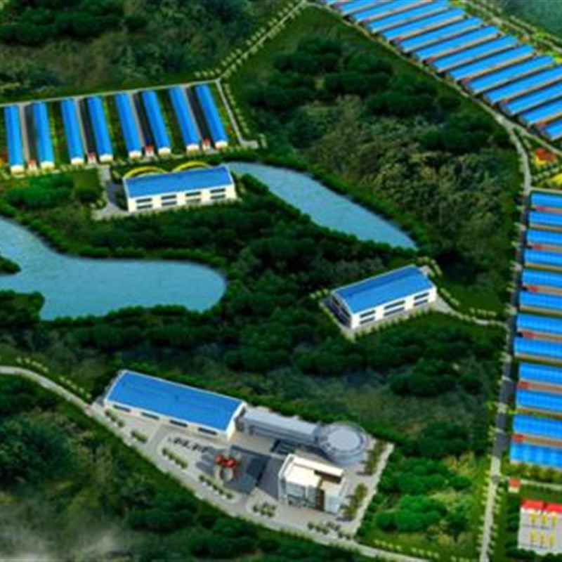 养殖场设计案例效果图 ​​加工厂鸟瞰图 水产加工厂 厂区鸟瞰图
