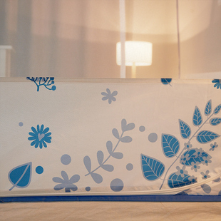 免安装蚊帐蒙古包1.5/1.8m床蚊帐家用三开门方顶折叠有无底1.2米