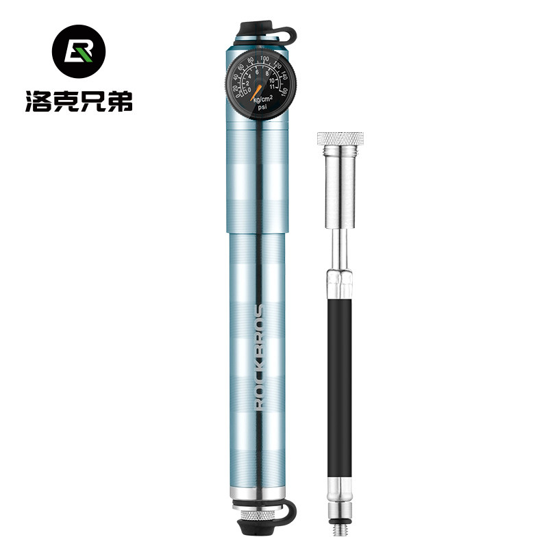 小众高货洛克兄弟自行车打气筒便携高压气压表山地公路车电动车篮