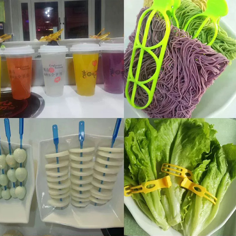新品旋转小火锅菜l夹子麻辣烫夹菜夹子塑料夹子青菜签子选菜绑菜