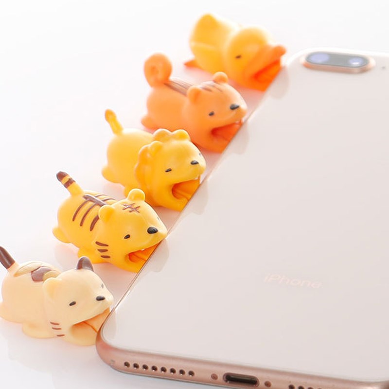 Cute Cartoon Data Cable Protector Winder Shark Rabbit Panda