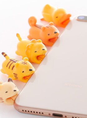 Cute Cartoon Data Cable Protector Winder Shark Rabbit Panda