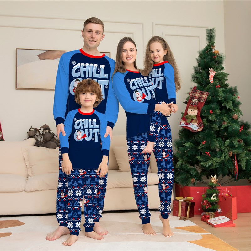 速发Production of printed family pajamas, Christmas home clo