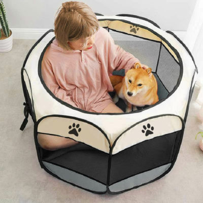 rtible Fofldang Pet Tent Dog House Octagonal Cage For Cat