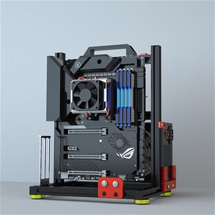 开放式机箱架个性ITX台式机水冷MATX铝合金创意EATX大板全铝立式