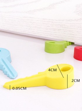 1Pc Cute Key Style Silicone Rubber Door Stopper Anti-Collisi