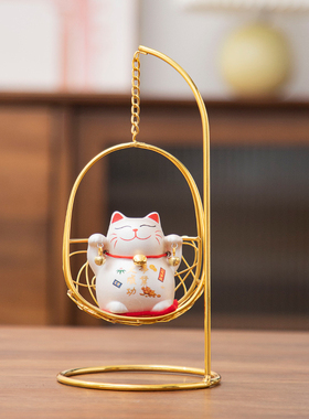 招财猫桌面工位摆件家居饰品玄关酒柜办公桌高级轻奢礼品生日现货
