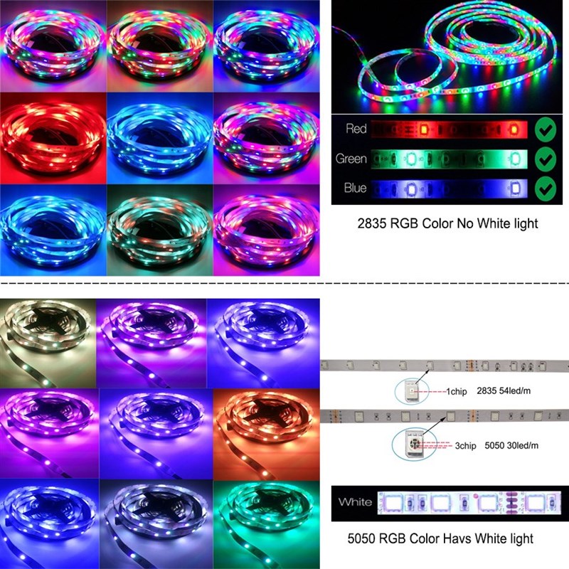 5m 10m 15m WiFi LED Strip Light RGB Waterproof D 5050 2835 D