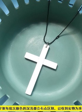 木质十字架项链男女长款毛衣链饰D品简约绯红女巫独立包装潮1