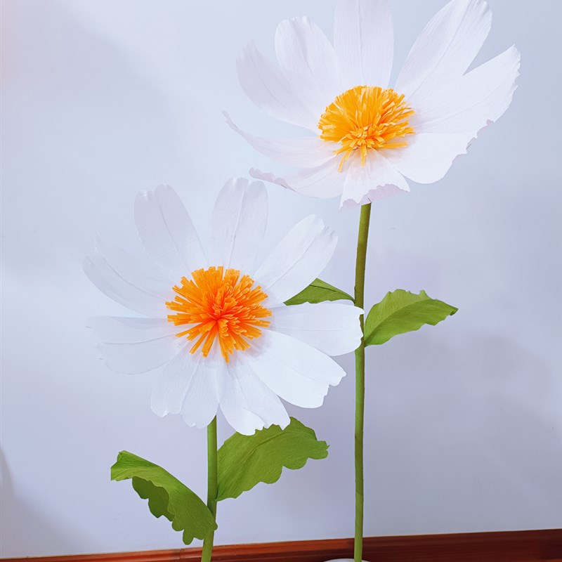 巨型花塑料底座婚庆商场装饰ydiy皱纹纸花材料支架圆形方形