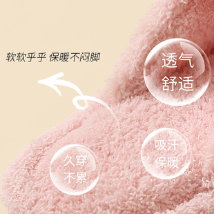 5双10家用别墅招待客人备用棉拖鞋女冬季室内家居客厅保暖脚