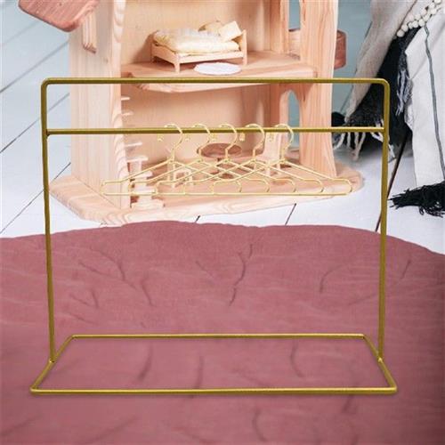 新品Dollhouse Miniature Clothes Rack W 5 Clothes Hanger