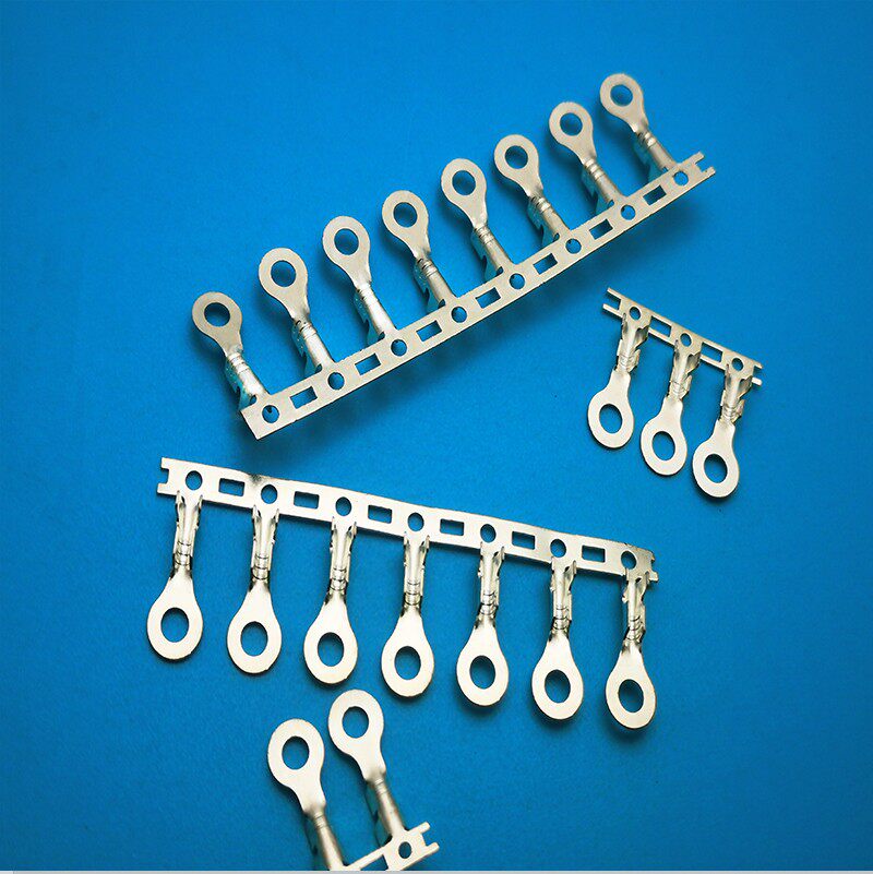 现货ota3.2a型脚横模端子 o型太阳端 圆型接线片 镀锡连带ot圆片