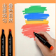双头马克笔儿童无毒可水洗48色彩色笔小学生专用美术生绘画本儿童