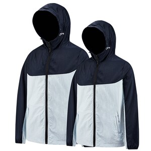 UPF50+连g帽拼色防晒衣男女情侣冰凉透气新款日系户外防晒服可定